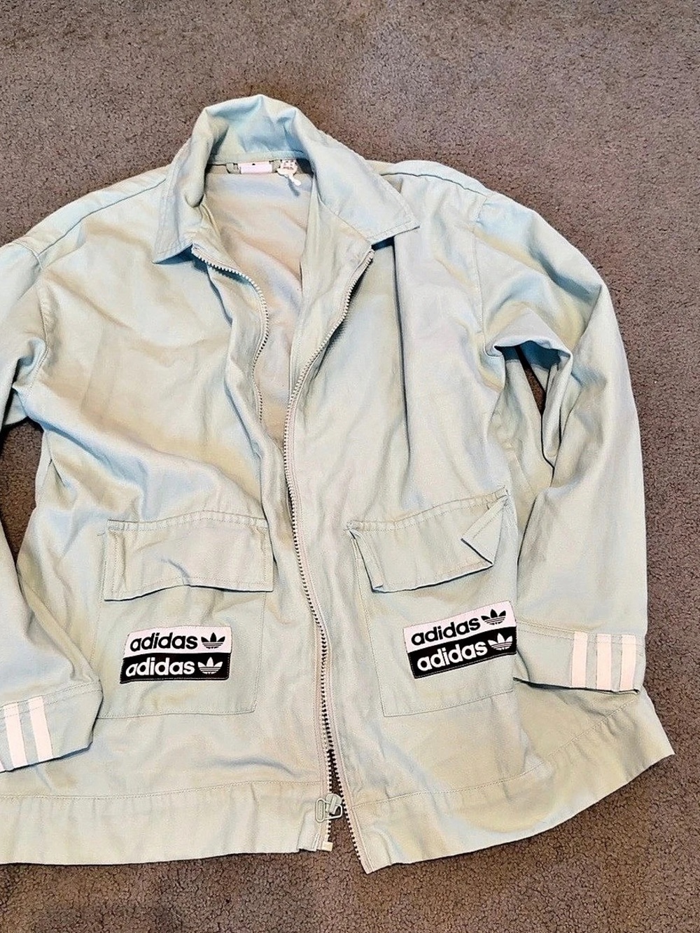 Adidas mint green jacket - Size US